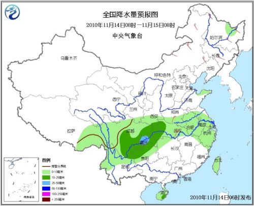 全國(guó)降水量預(yù)報(bào)圖