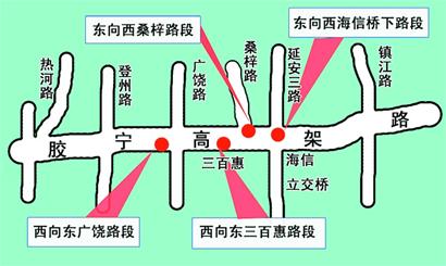 圖示青島膠寧高架4殺手路段 事故量超總量1半