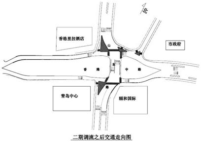 地鐵五四廣場站調(diào)流 山東路香港中路通行道東移32米