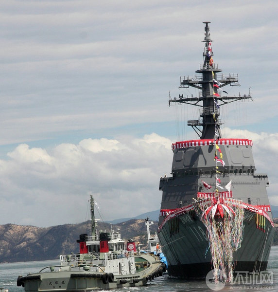 資料圖：日本海上自衛(wèi)隊冬月號驅(qū)逐艦。