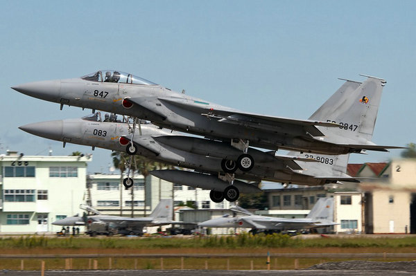 資料圖：日本航空自衛(wèi)隊(duì)的F-15戰(zhàn)機(jī)